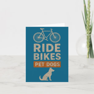 Carte Illustration Amateurs de Chiens qui Font du Vélo
