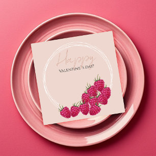 Carte Illustration aquarelle de framboises