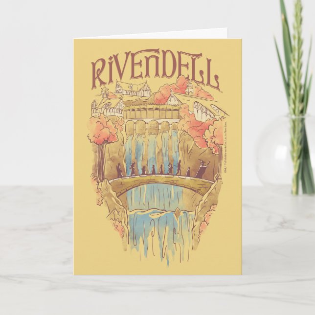 Carte Illustration aquarelle de la Communauté de RIVENDE (Devant)
