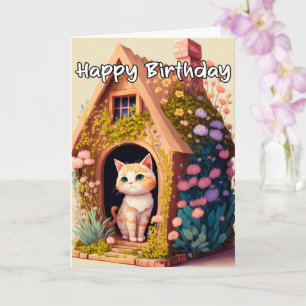 Carte Illustration artistique Posing Kitty Cat
