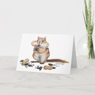 Carte Illustration Cheeky Chipmunk