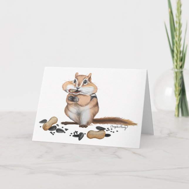 Carte Illustration Cheeky Chipmunk (Devant)