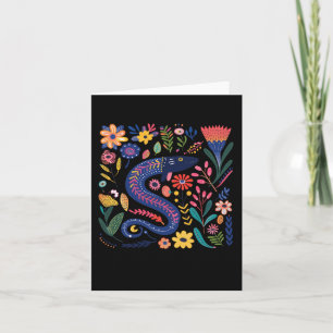 Carte Illustration Colorée De L'Art Folk D'Un Anneau Sty