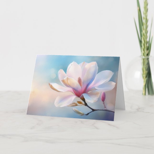 Carte Illustration couleur pastel de Magnolia (Devant)