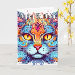 Carte Illustration Creative Kitty Cat