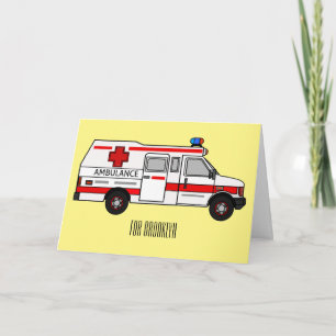 Carte Illustration d'ambulance