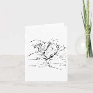 Carte Illustration d'amour pour le chien Beagle 