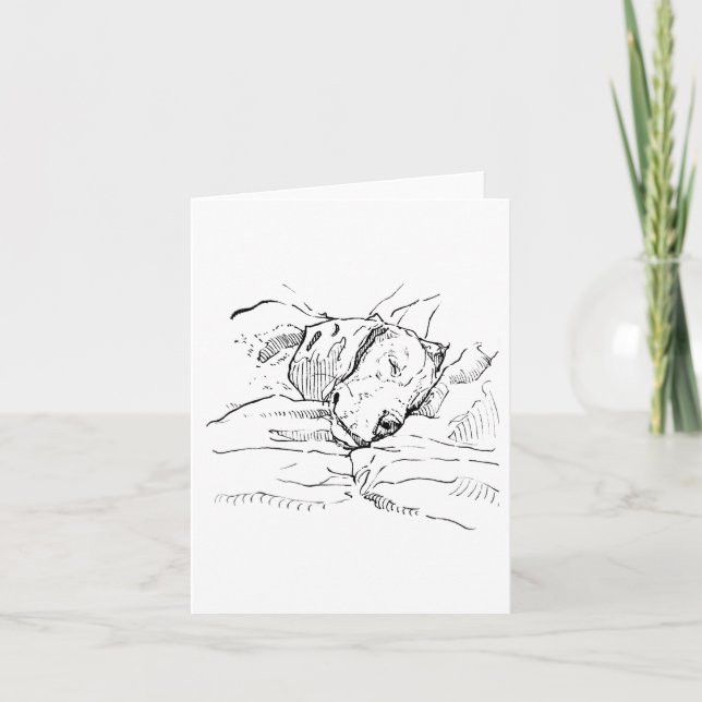 Carte Illustration d'amour pour le chien Beagle  (Devant)