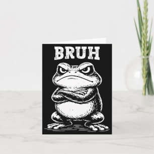 Carte Illustration d'animal sarcastique de grenouille Br