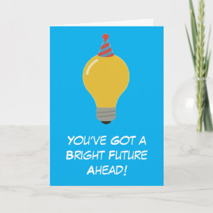 Carte Illustration d'anniversaire Watt une idée brillant