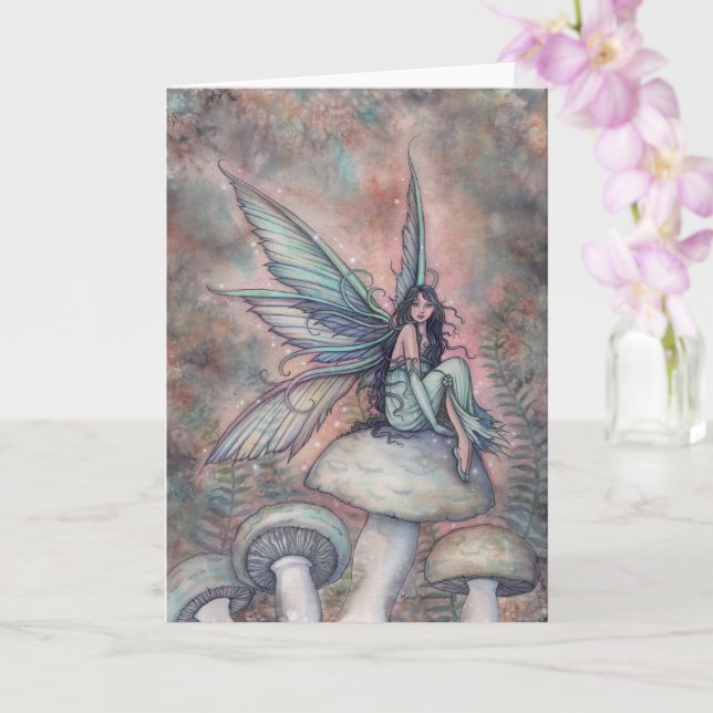 Carte Illustration d'art de fée à l'aquarelle de Luna's  (Orchidée)