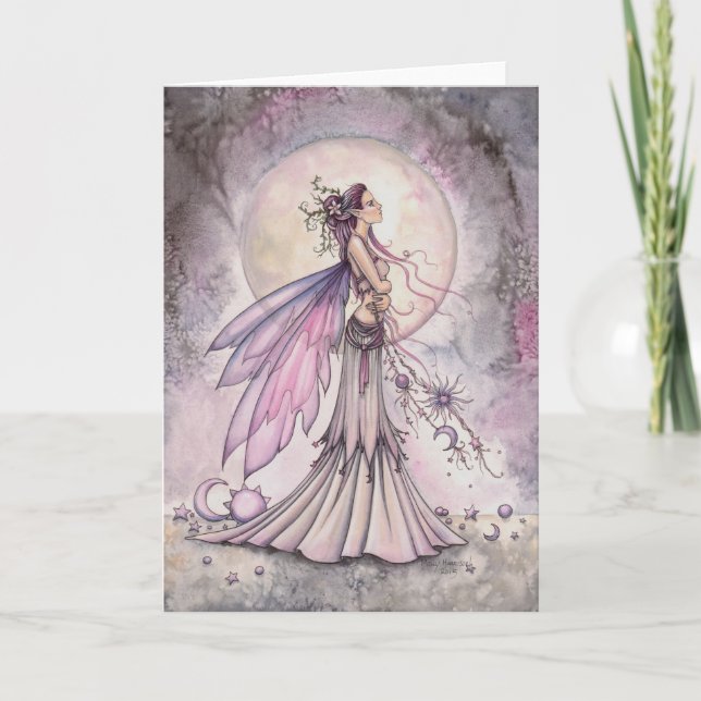 Carte Illustration d'art fantastique de fée céleste viol (Devant)