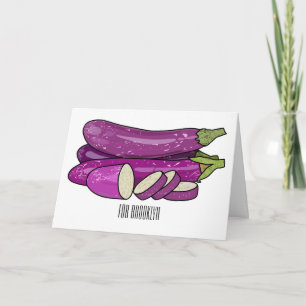Carte Illustration d'aubergine