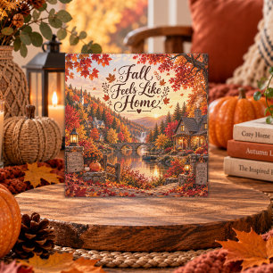 Carte Illustration d'automne rustique qui ressemble à la