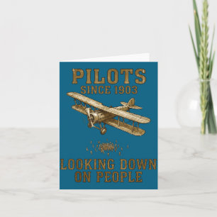 Carte Illustration d'aventure de pilote d'avion oui