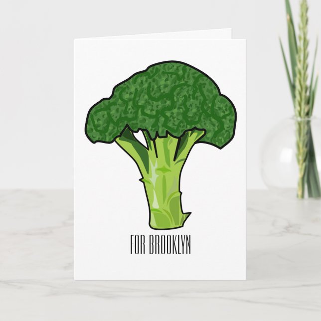 Carte Illustration de Broccoli (Devant)