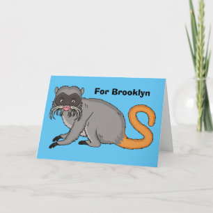 Carte Illustration de cartoon du tamarin empereur mignon
