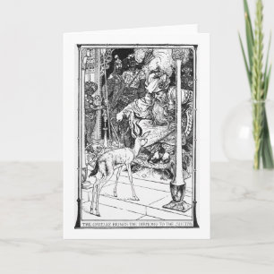 Carte Illustration de charme de gazelle Vintage et sulta