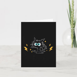 Carte Illustration de chat noir du Not Care Club