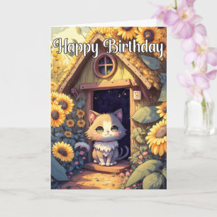 Carte Illustration de chaton adorable en pose