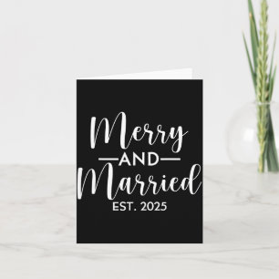 Carte Illustration de couples mariés Noël 2025 joyeux