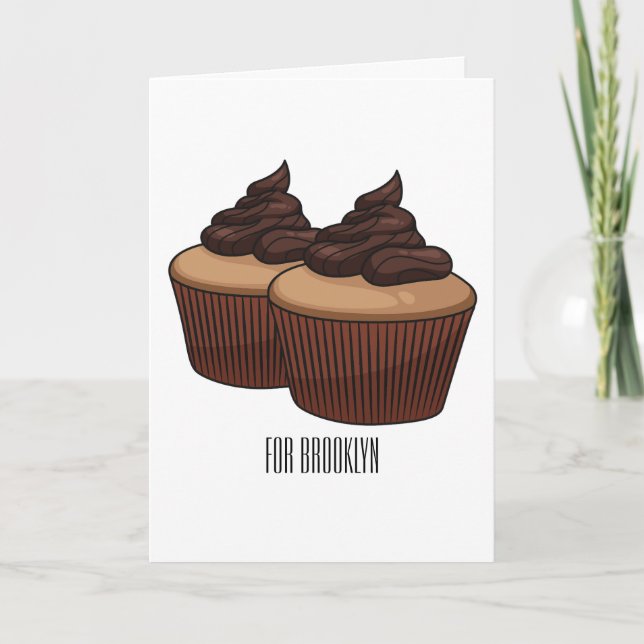 Carte Illustration de Cupcake (Devant)