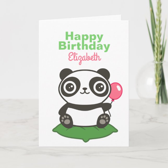 Carte Illustration de Cute Panda (Devant)