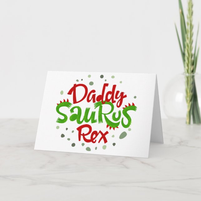 Carte Illustration de Daddy Saurus Rex (Devant)