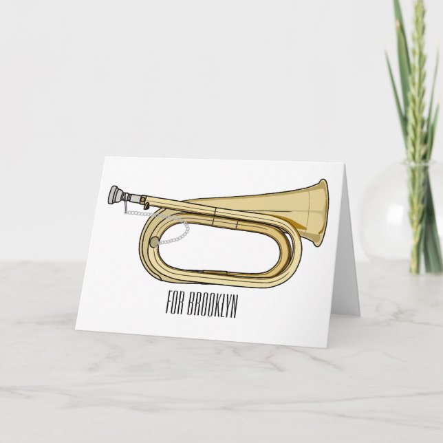 Carte Illustration de dessin animé Bugle (Devant)