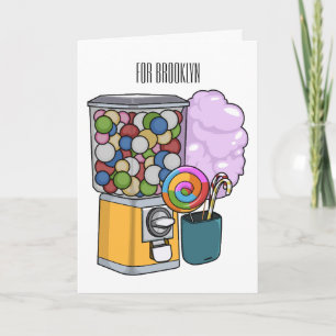 Carte Illustration de dessin animé de bonbons 