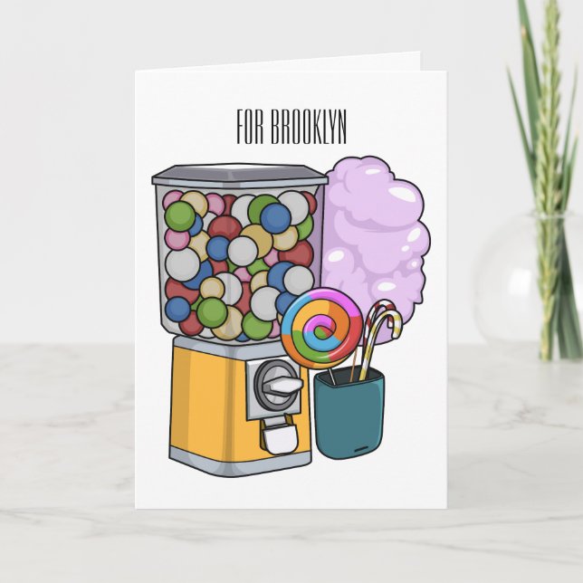 Carte Illustration de dessin animé de bonbons  (Devant)