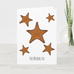 Carte Illustration de dessin de Starfish