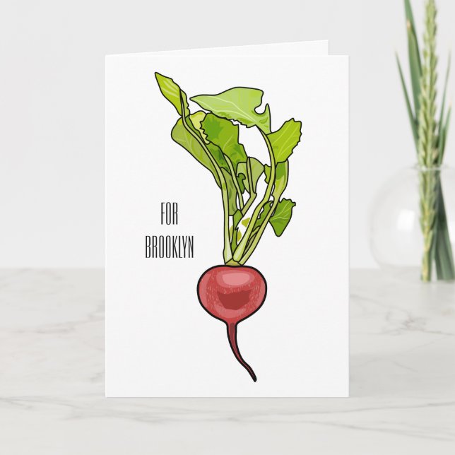 Carte Illustration de dessin Radish (Devant)