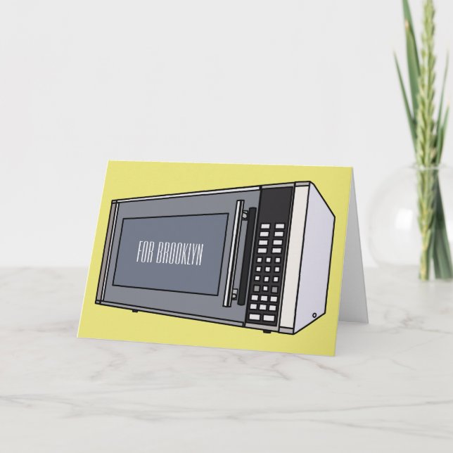 Carte Illustration de dessin sur micro-ondes (Devant)