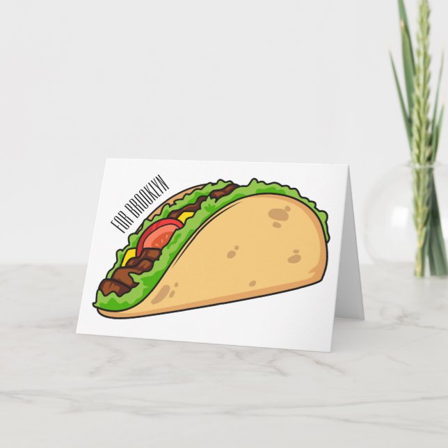 Carte Illustration de dessin sur Taco (Devant)