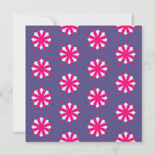 Carte Illustration de formes florales violettes et roses