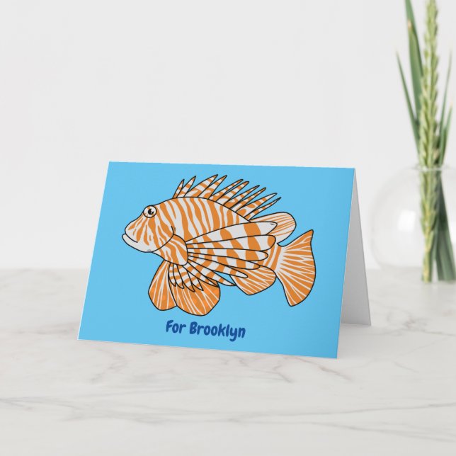 Carte Illustration de Happy lionfish (Devant)