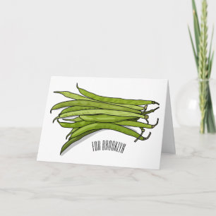 Carte Illustration de haricots verts