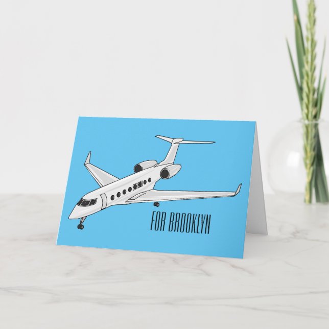 Carte Illustration de jet privé (Devant)