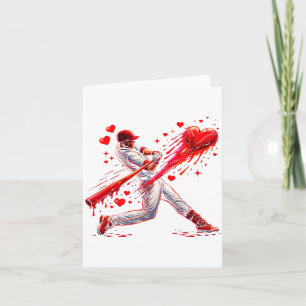 Carte Illustration de joueur de baseball à la drip pour