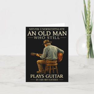 Carte Illustration de joueur de guitare acoustique pour