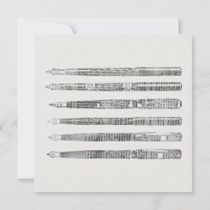 Carte Illustration de journal vintage Pens