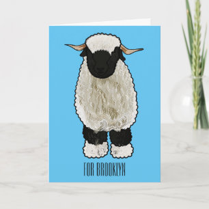 Carte Illustration de la caricature de mouton Valais Bla