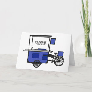 Carte Illustration de la charrette alimentaire