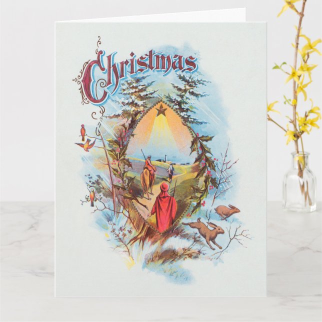 Carte Illustration de la fête de la Magie biblique (Fleur jaune)