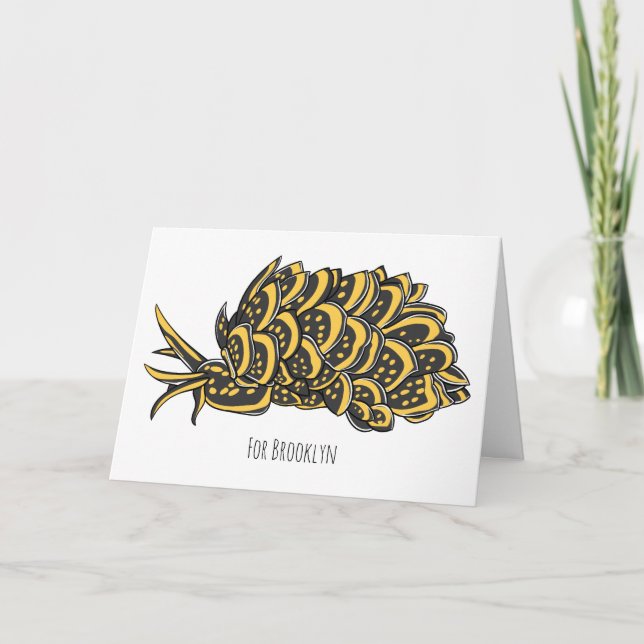 Carte Illustration de la feuille de limace de mer grillé (Devant)
