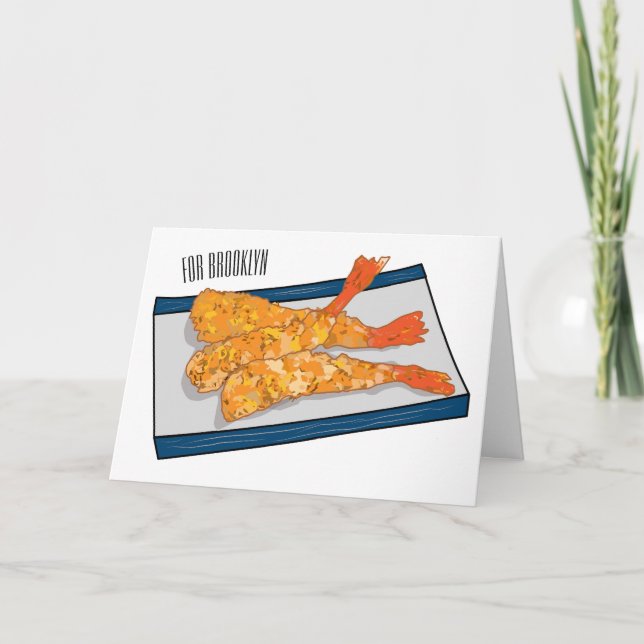 Carte Illustration de la tempura crevette (Devant)