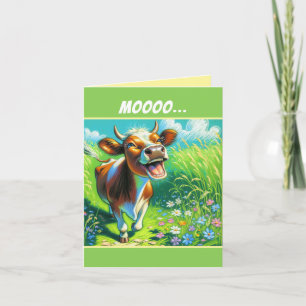 Carte Illustration de la vache mignonne Mooo-chas Gracia