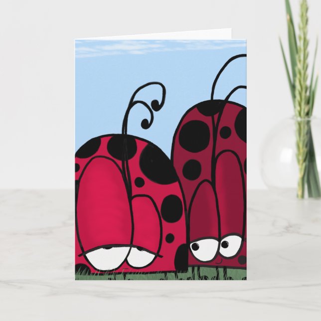 Carte Illustration de Ladybug d'amour non demandé (Devant)
