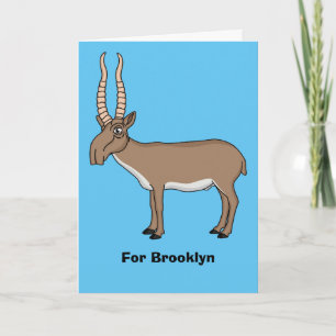 Carte Illustration de l'antilope de Saiga